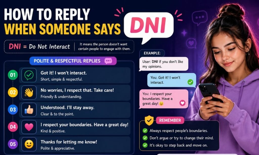 How to Reply When Someone Says DNI