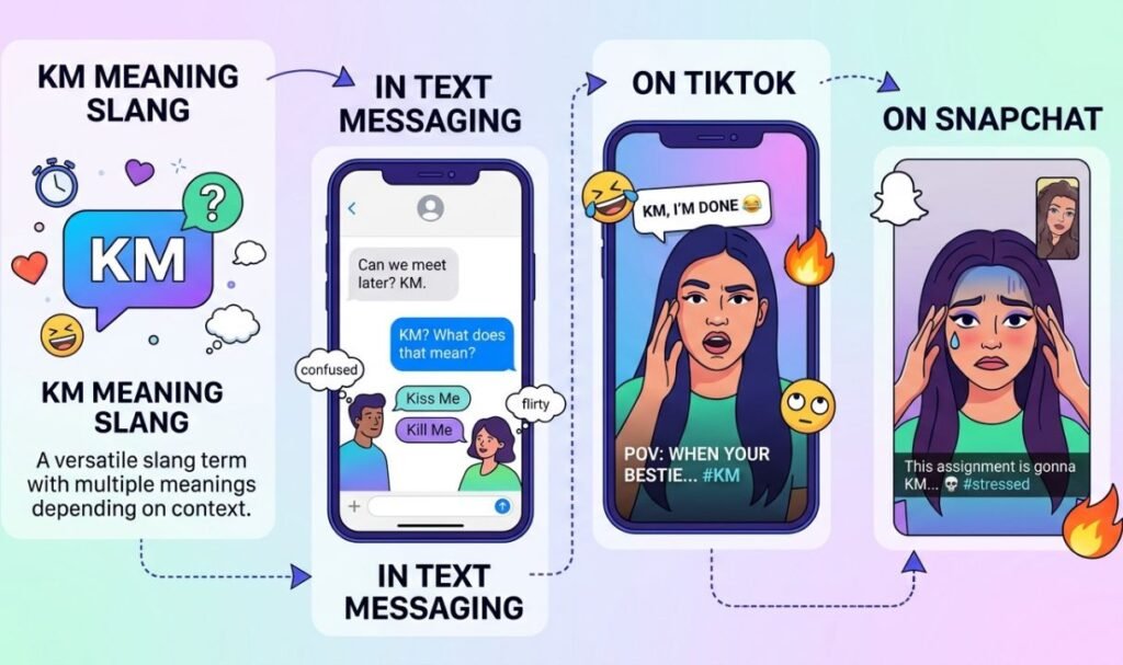 KM Meaning Slang What It Means in Text, TikTok & Snapchat
