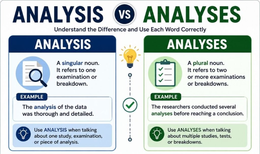 Analysis vs Analyses