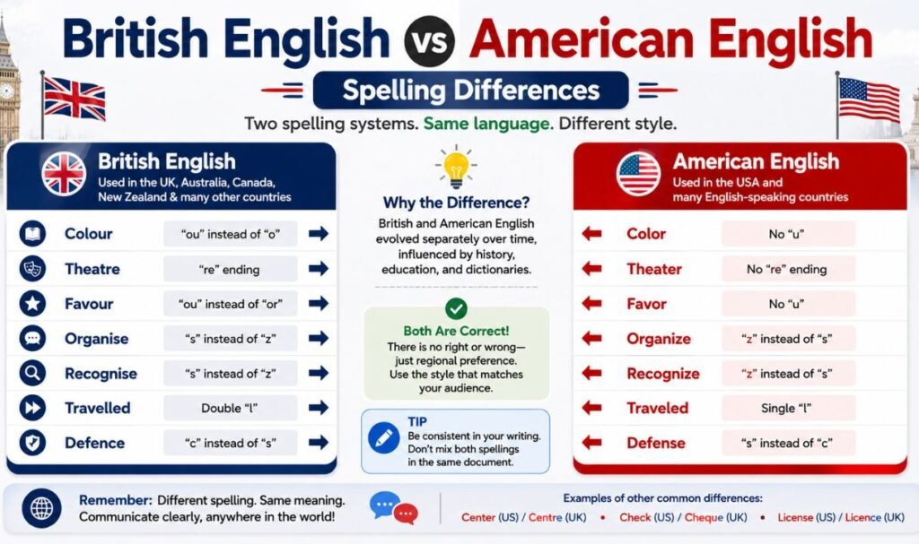 British English vs American