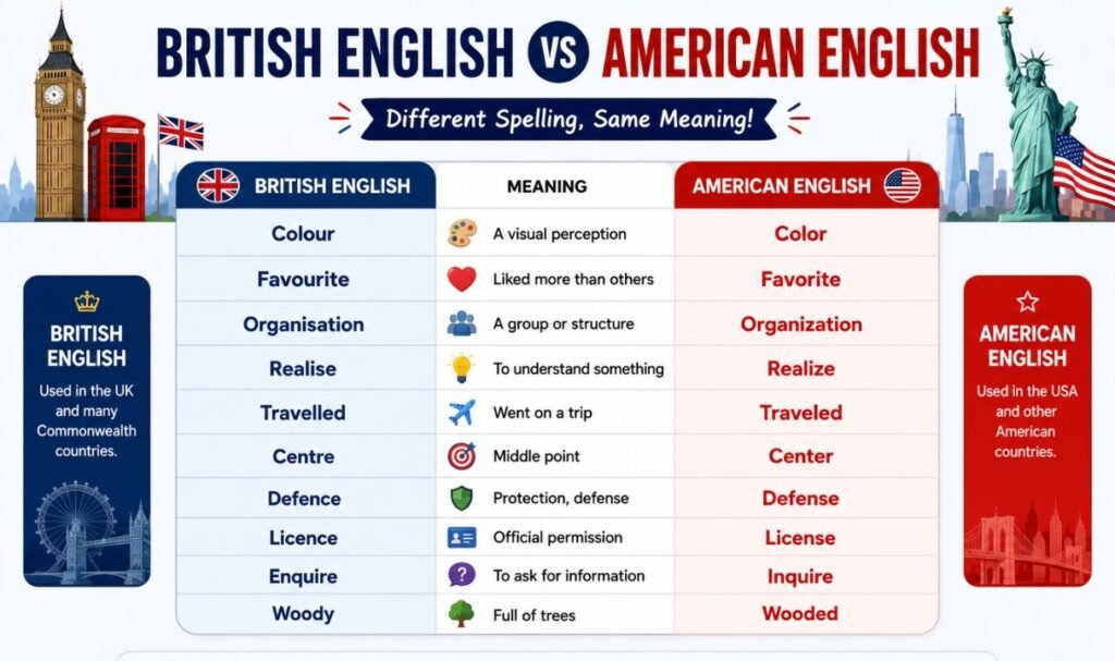 British English vs American English