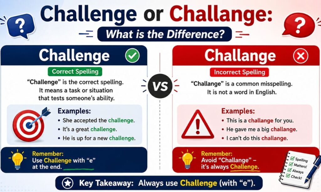 Challenge or Challange What is the Difference
