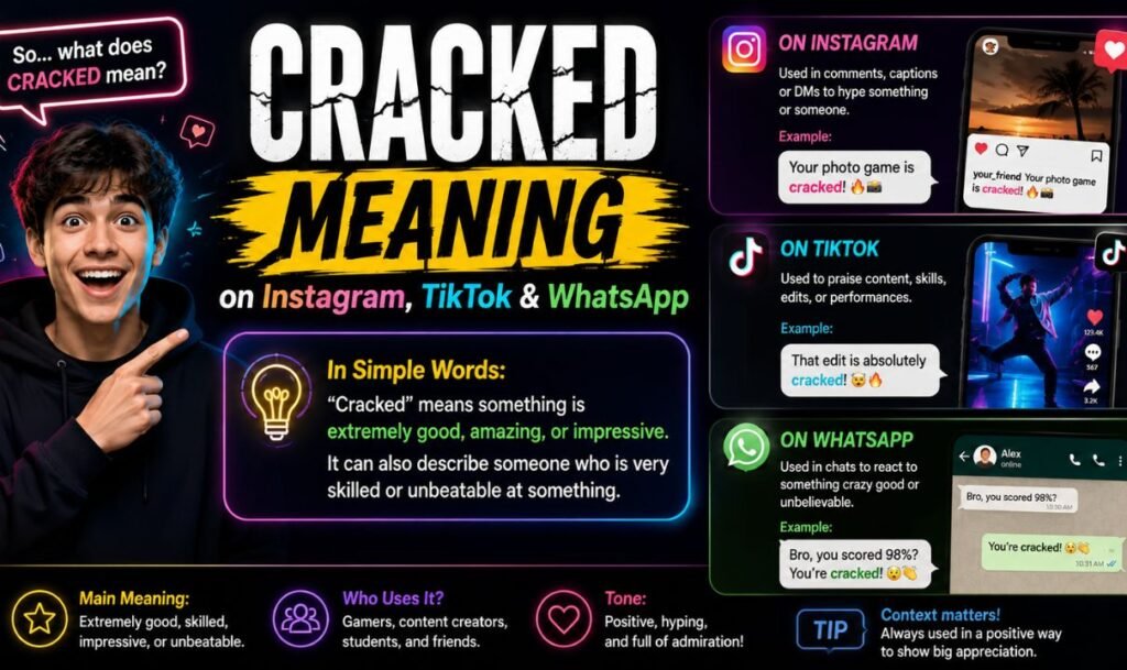 Cracked Meaning on Instagram, TikTok & WhatsApp