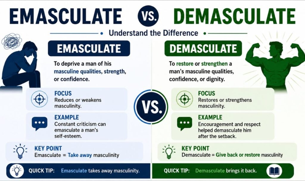 Emasculate vs. Demasculate