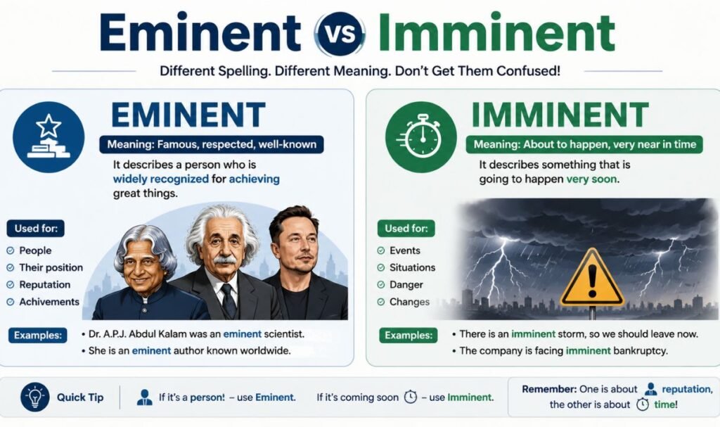 Eminent vs Imminent