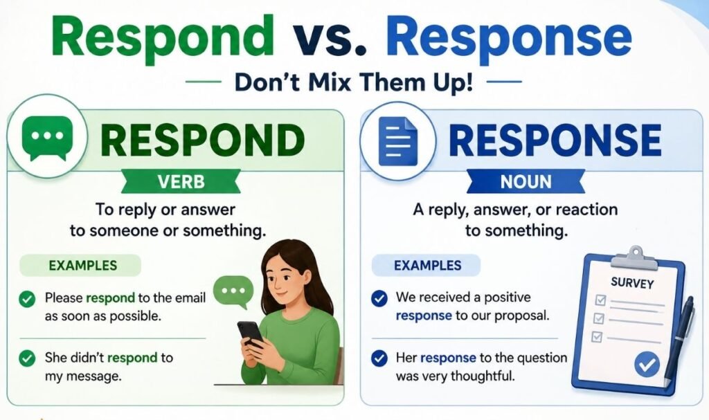 Respond vs. Response