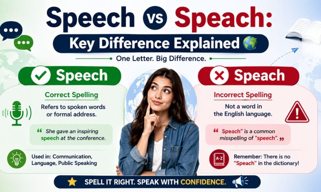 Speech vs Speach Key Difference Explained