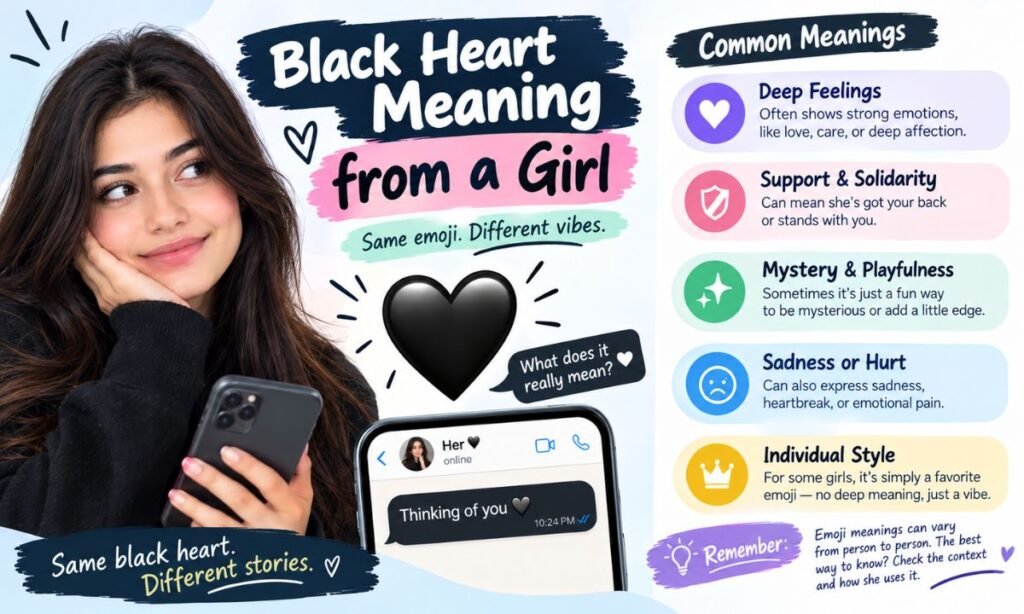 Black heart meaning from a girl