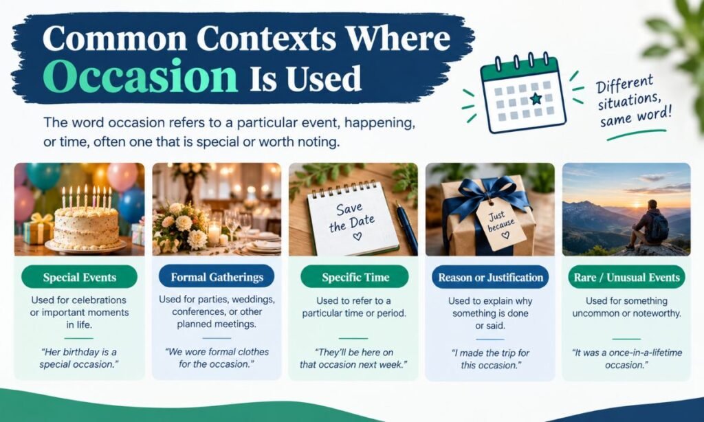 Common Contexts Where Occasion Is Used