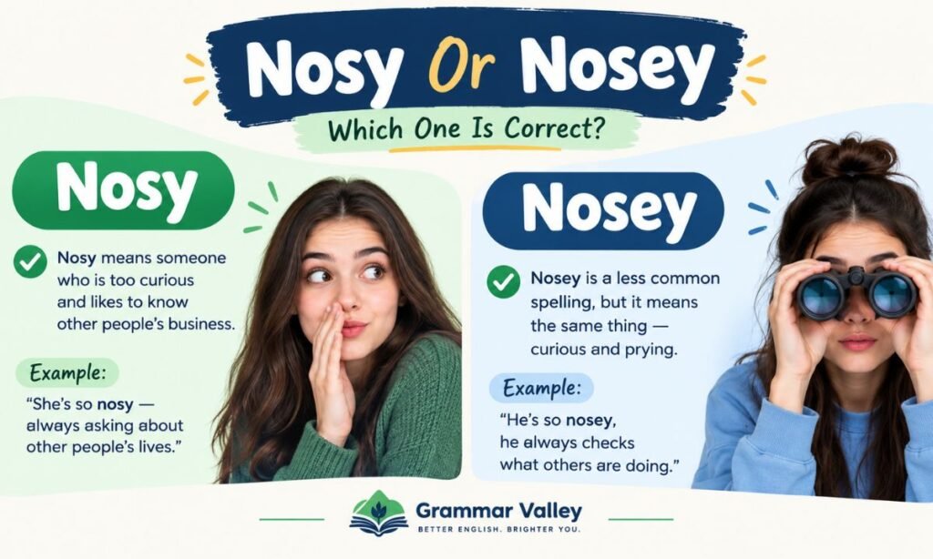 Nosy Or Nosey