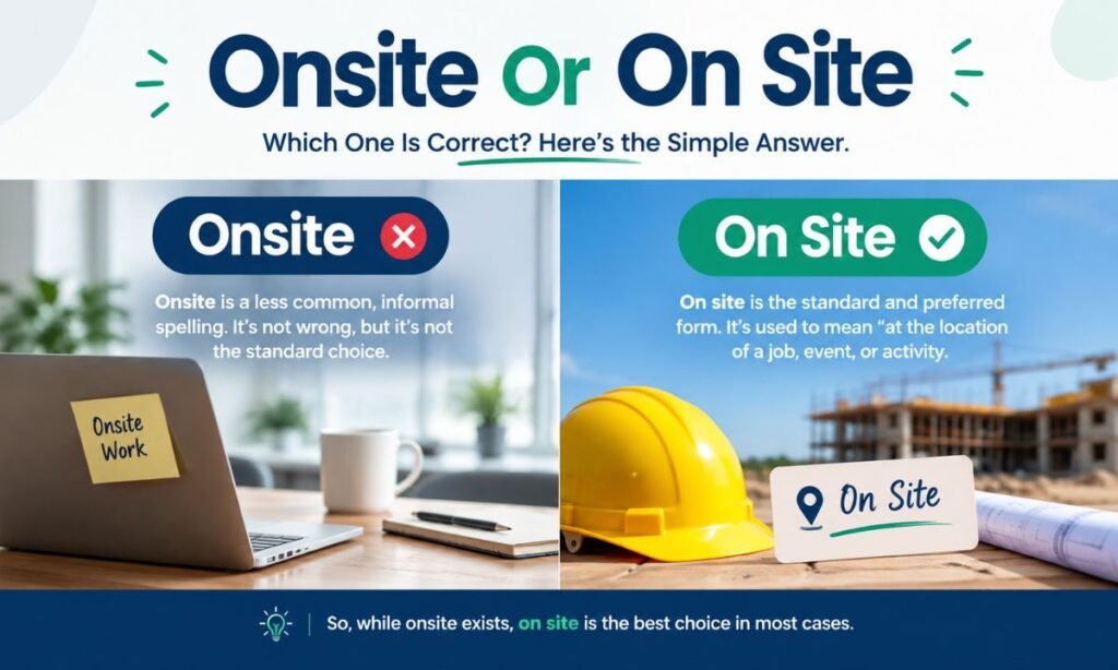 Onsite Or On Site