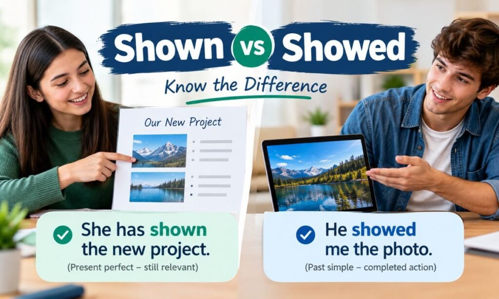 Shown vs Showed
