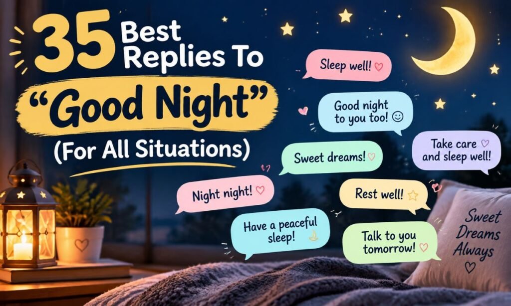 35 Best Replies To “Good Night”